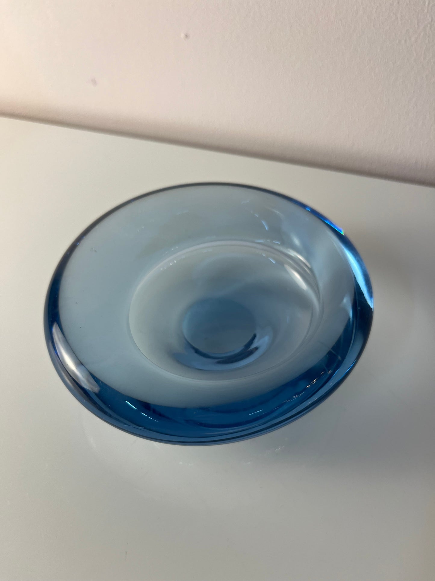 Vintage Glasschale hellblau von Per Lütken für Holmegaard
