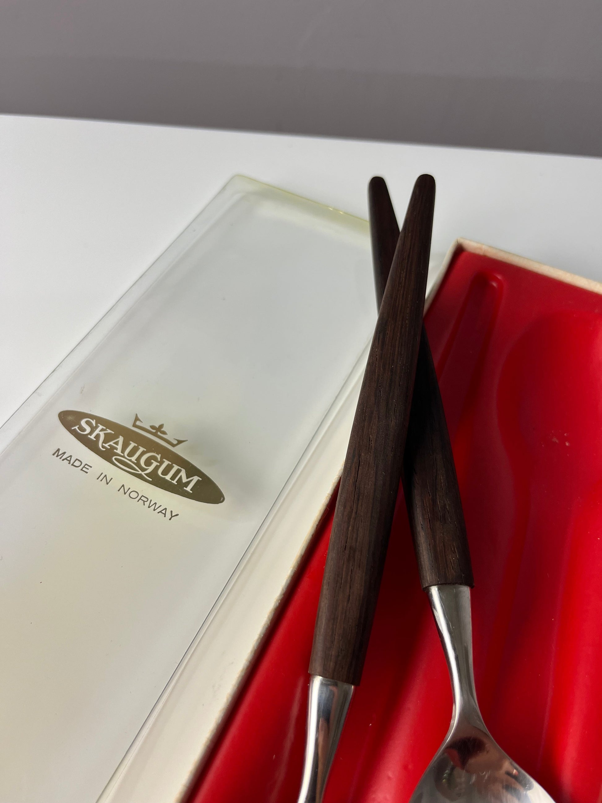 Salatbesteck Teak von Skaugum aus Norwegen