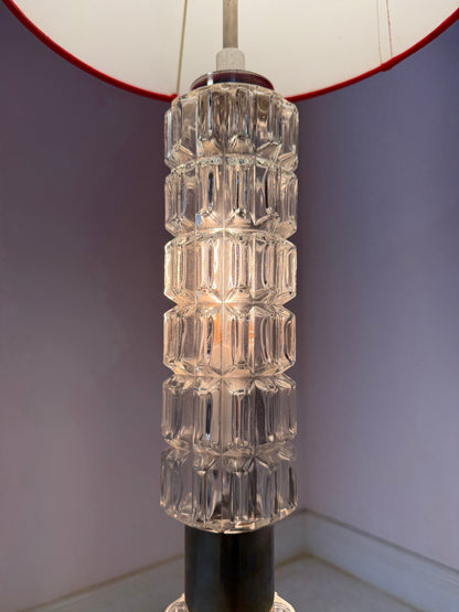 Vintage Stehlampe Space Age Chrom und Glas von Fischer Leuchten