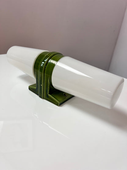 Vintage Doppelleuchte Modell 6065 grün von Sigvard Bernadotte für Ifö