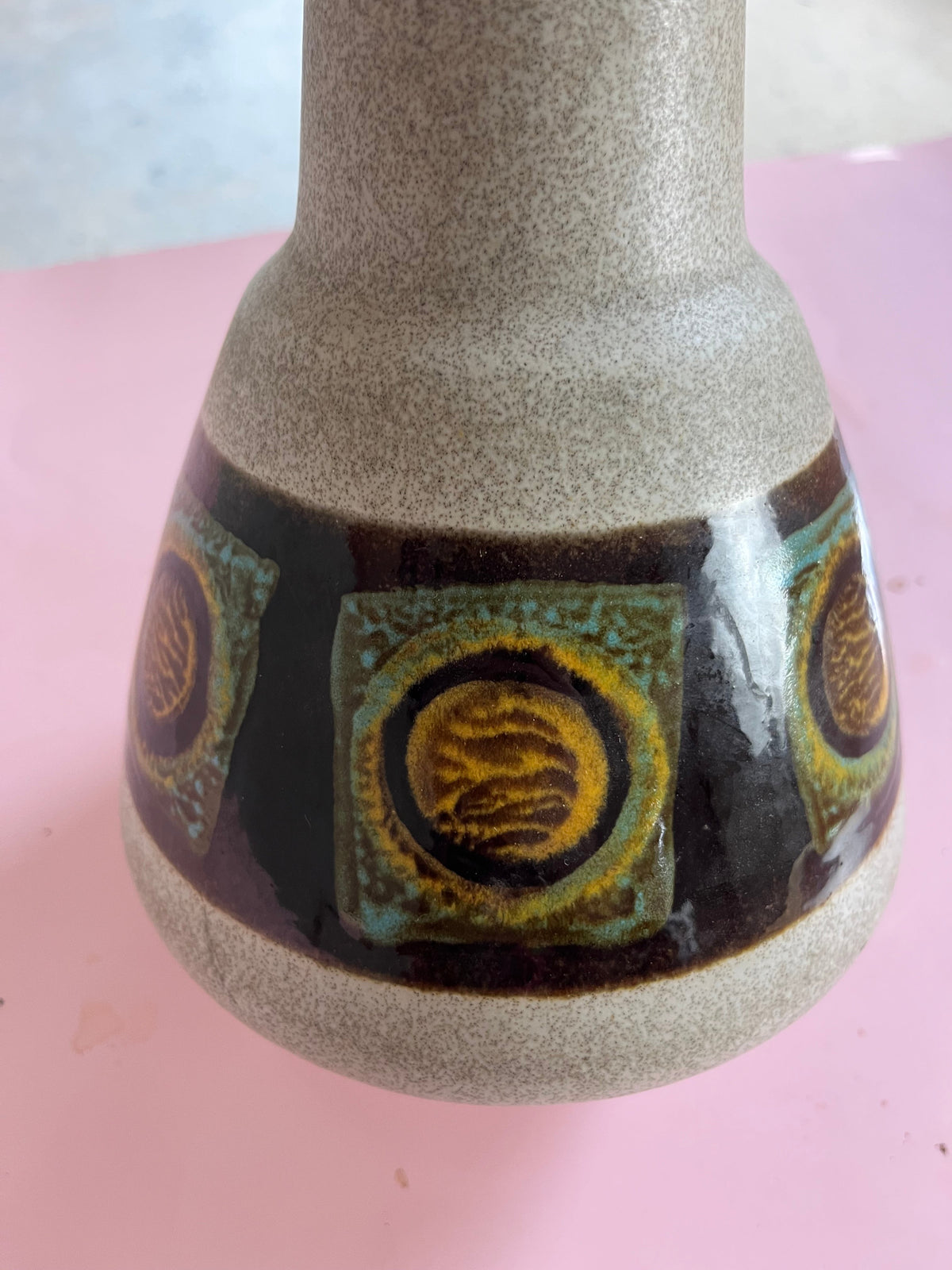 Vintage Vase 310-22 beige braun von Dümler und Breiden