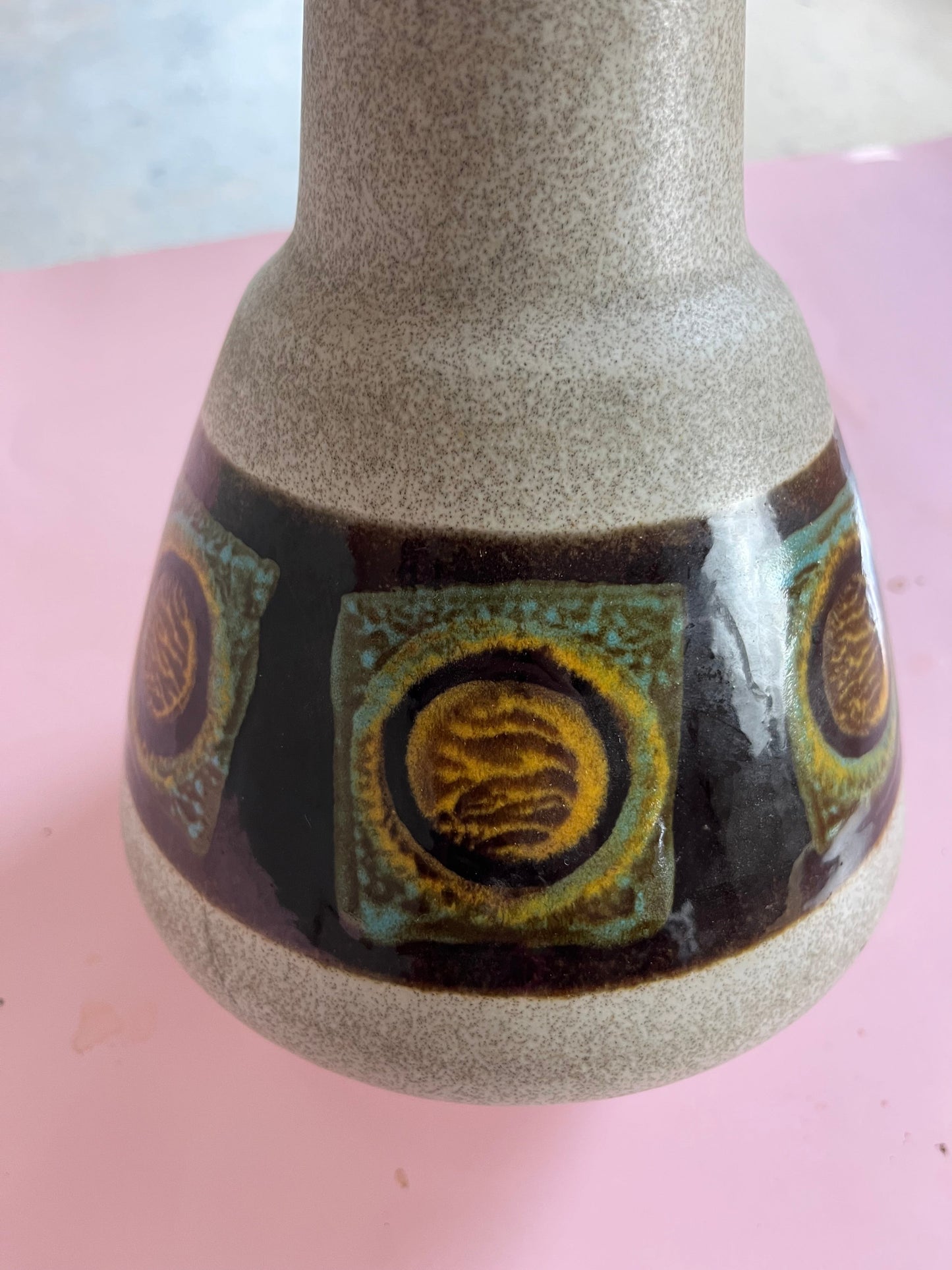 Vintage vase 310-22 beige brown by Dümler and Breiden