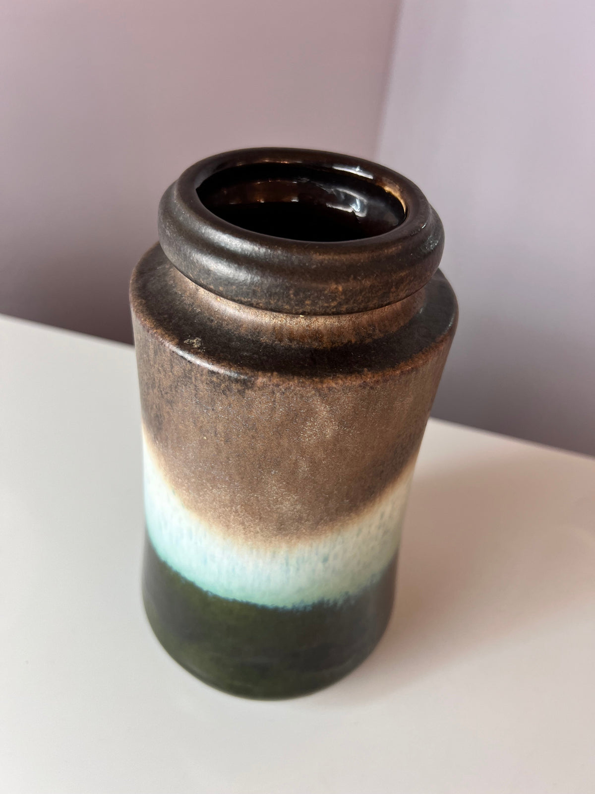Vintage Vase 549-27 grün braun von Scheurich West Germany