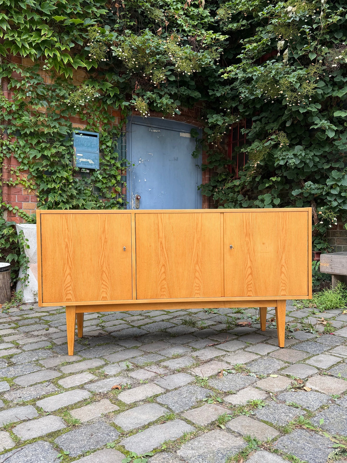 Vintage Sideboard Typ 602 Esche von Franz Ehrlich für Hellerau