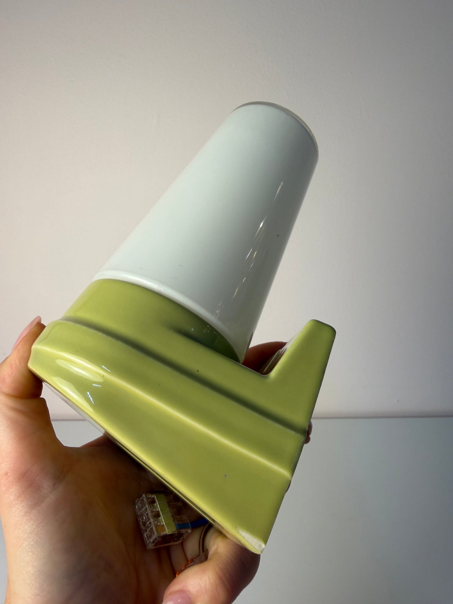 Vintage Wandlampe Modell 6080 mintgrün von Sigvard Bernadotte für Ifö