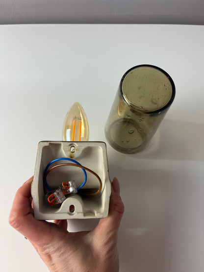 Vintage Wandlampe Modell 6080 Rauchglas von Sigvard Bernadotte für Ifö