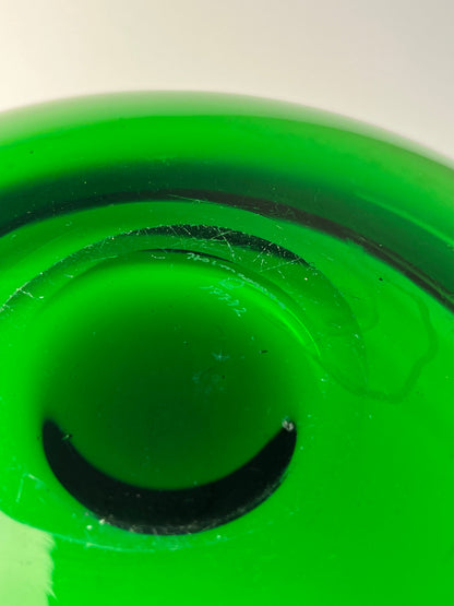 Vintage Glasschale 17792 von Per Lütken für Holmegaard grün Glas
