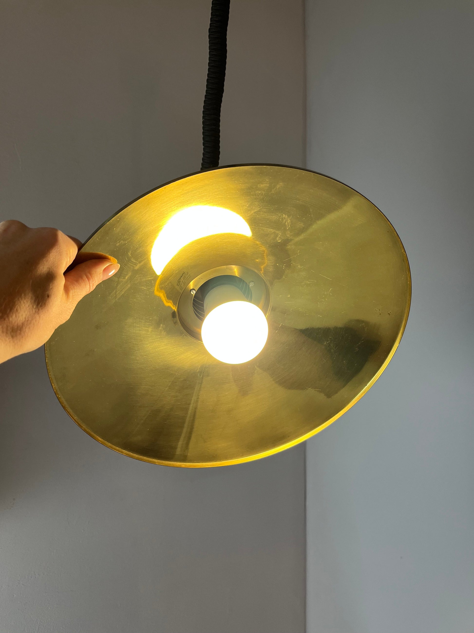 Hängelampe Messing höhenverstellbar