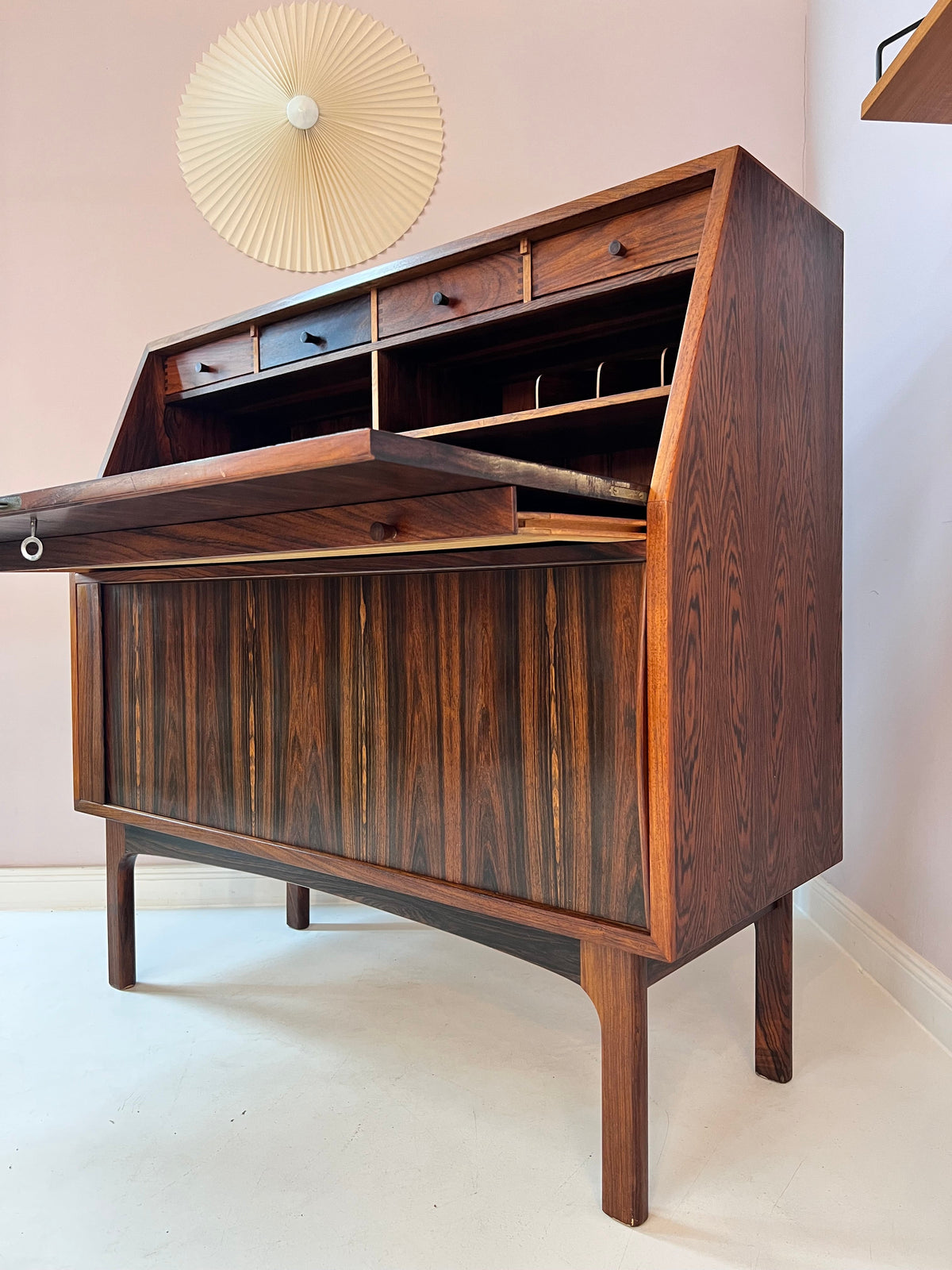 Vintage rosewood secretary by Bernhard Pedersen &amp; Son