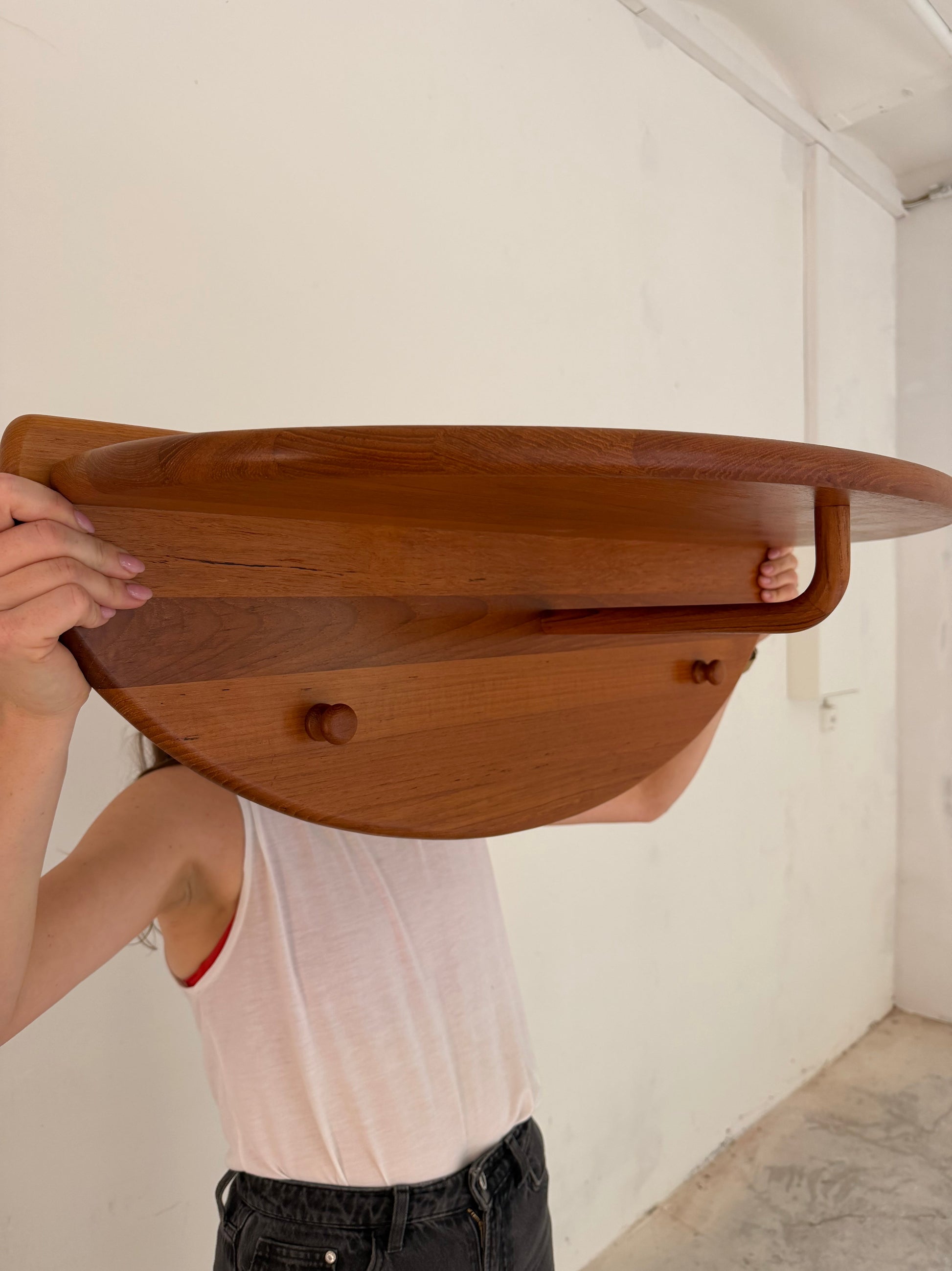 Vintage Garderobe Halbrund Teak von Lysgaard Møbler