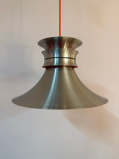 Vintage Hängelampe aus Aluminium, Dänemark 70er Jahre