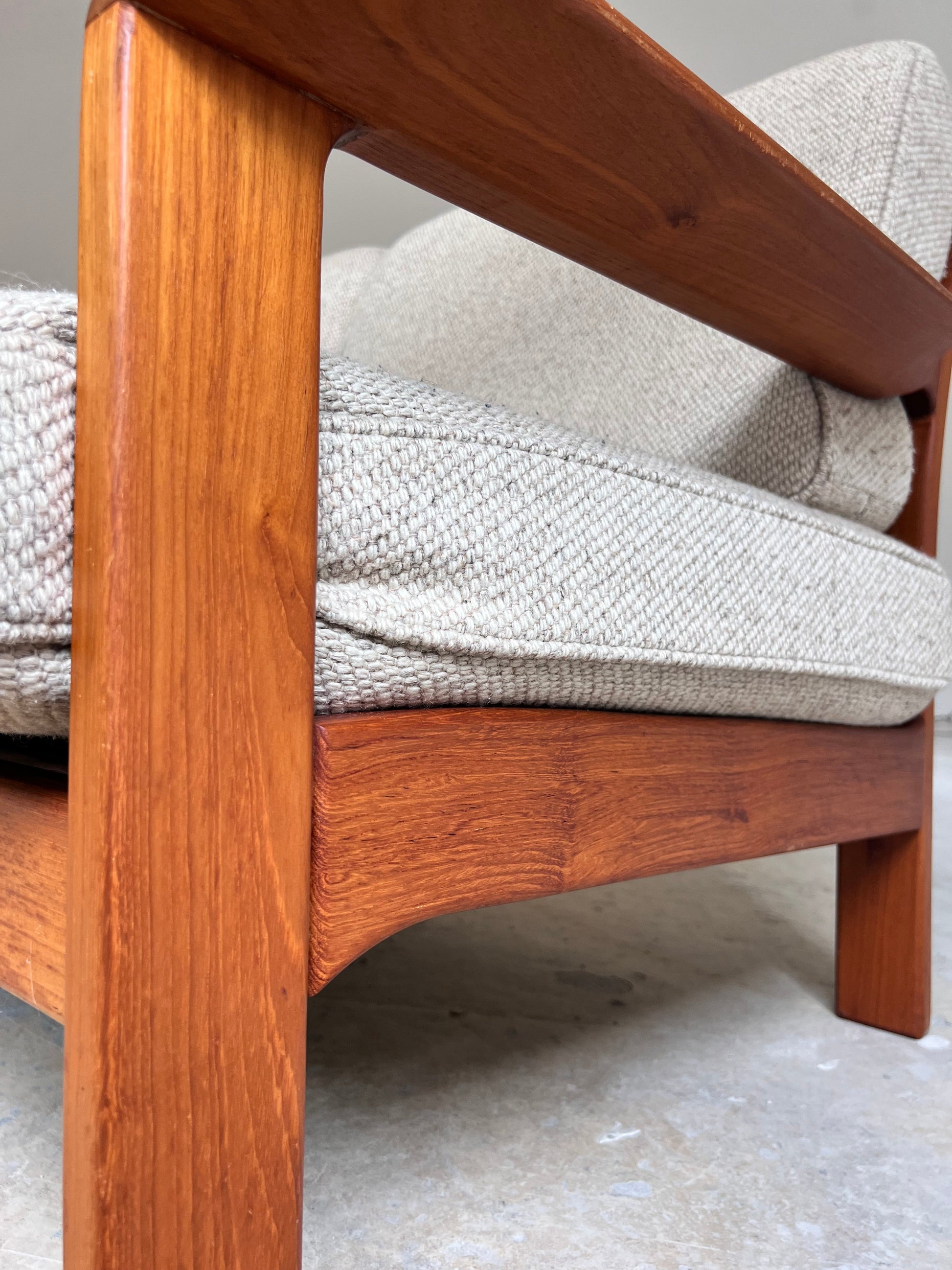 Vintage Sofa Teak und Wolle aus Dänemark