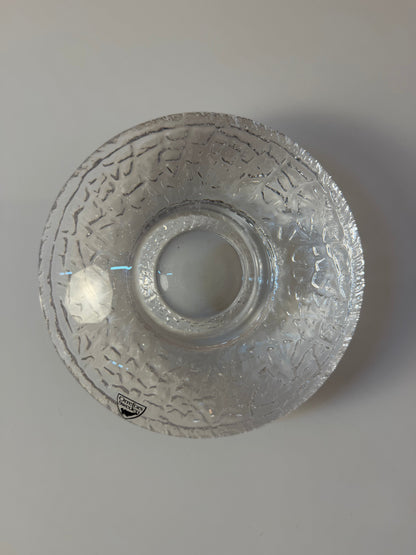 Set von 2 Diskus Kerzenhalter von Lars Hellsten für Orrefors