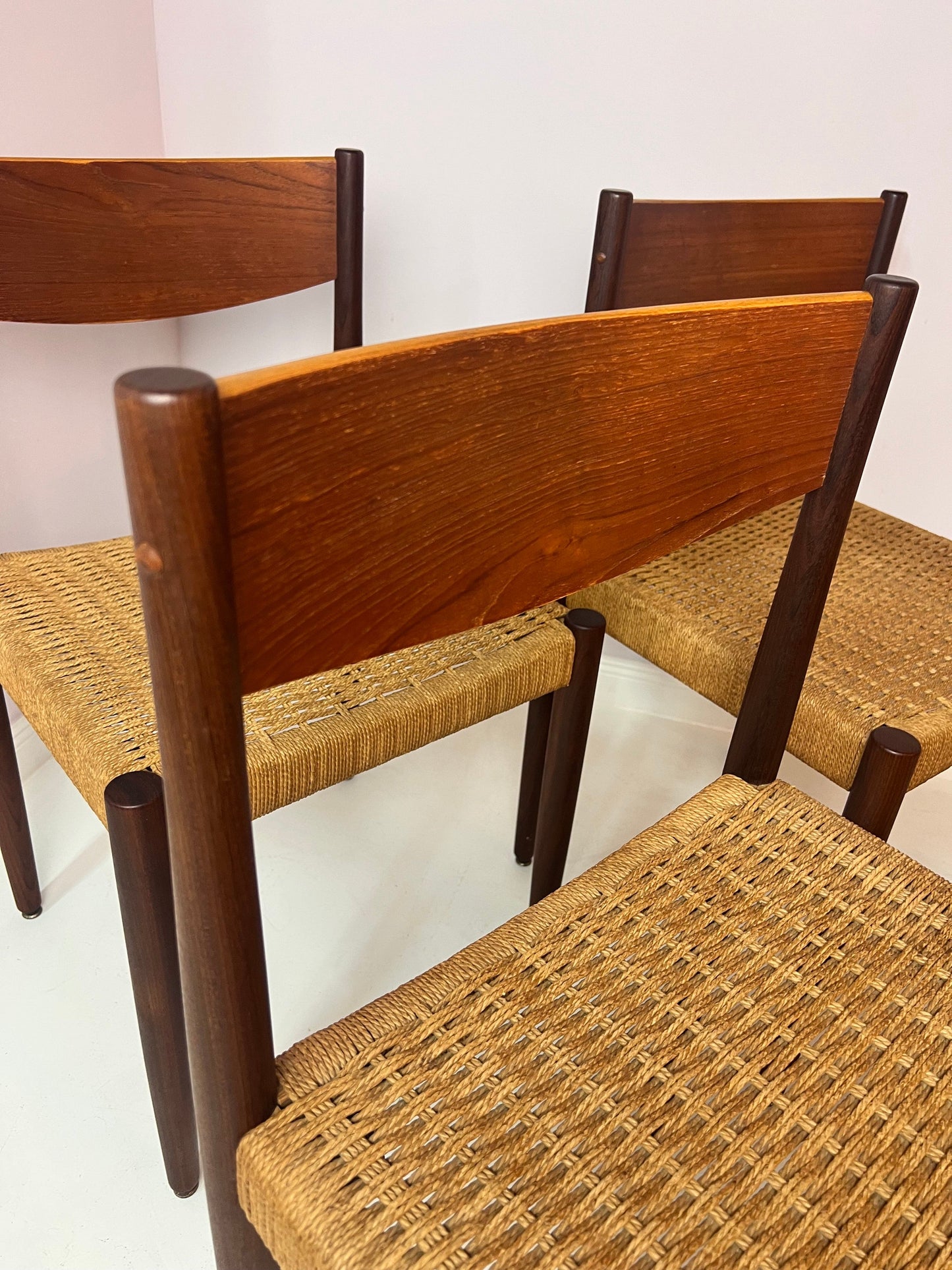 Vintage Stuhl Teak von Poul Volther für Frem Rojle Set von 4