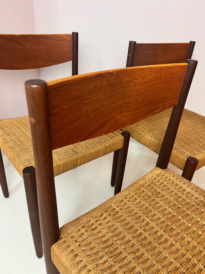 Vintage Stuhl Teak von Poul Volther für Frem Rojle Set von 4