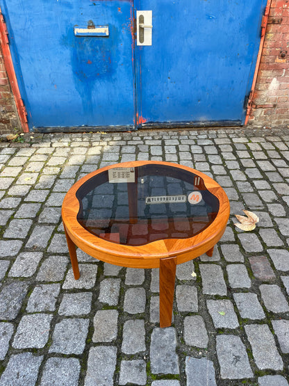 Couchtisch Teak Rauchglas