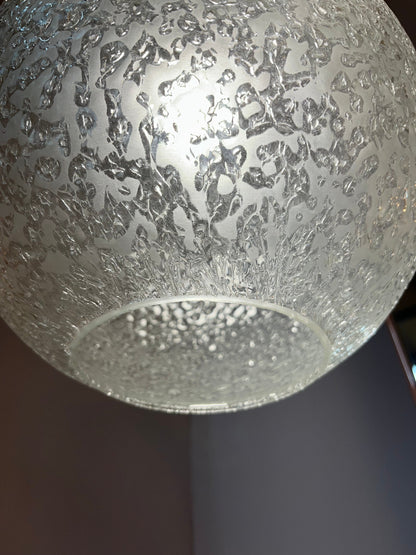 Lampe boule vintage en verre teck par Doria