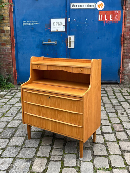 Secrétaire vintage avec miroir en chêne du Danemark