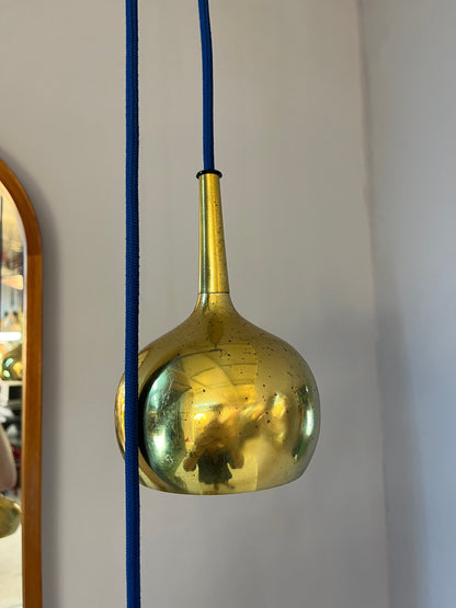 Vintage Hängelampe Messing von Hans-Agne Jokobsson