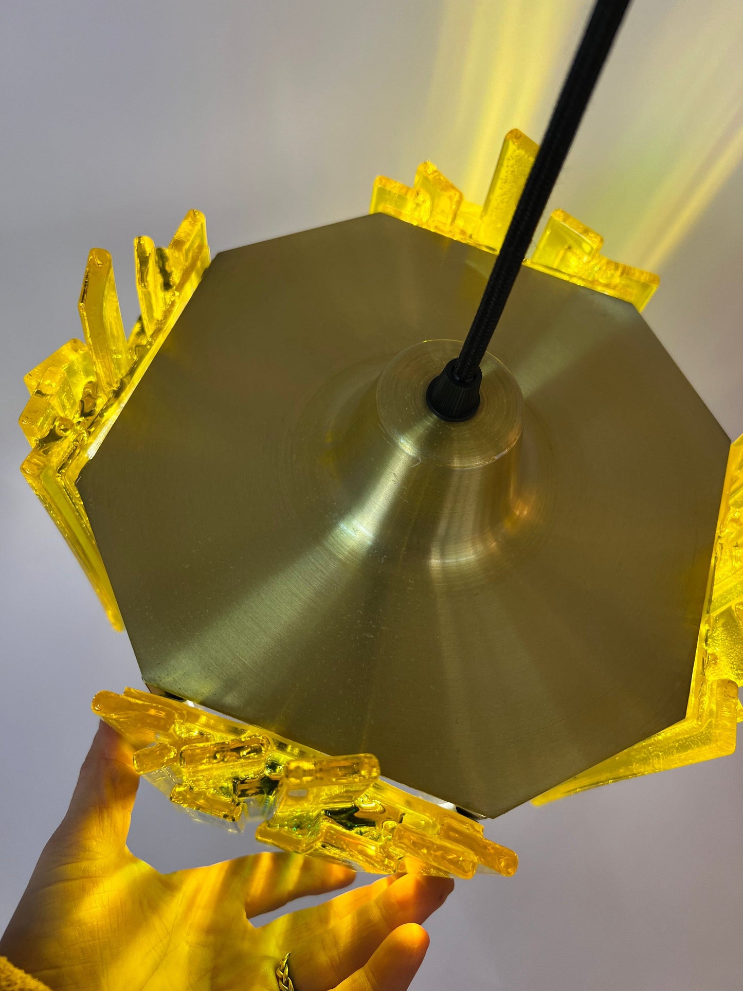 Vintage Hängelampe von Claus Bolby