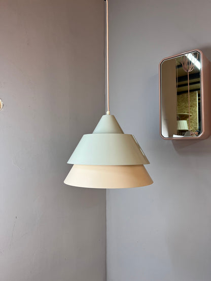 Vintage Lamellenlampe Zone von Jo Hammerborg für Fog und Mørup, weiß