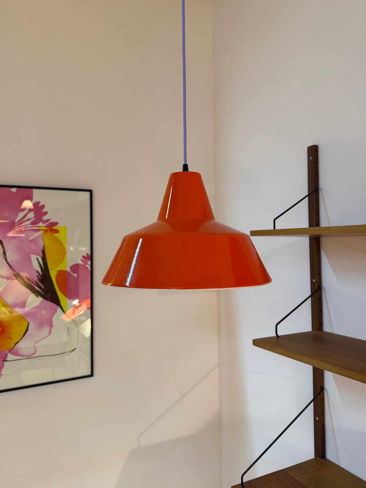 Pendelleuchte Emaille Orangerot von Louis Poulsen