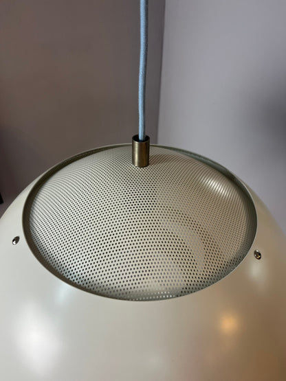 Vintage Hängelampe Safari weiß von Christian Hvidt für Nordisk Solar