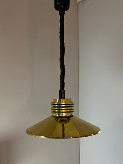 Brass hanging lamp, height adjustable
