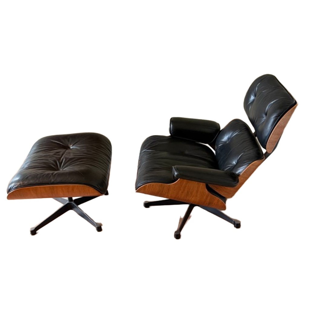Eames Lounge Chair Sessel und Fußhocker von Charles und Ray Eames für Herman Miller