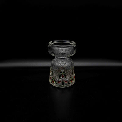 Vintage ice glass vase by Walther Glas