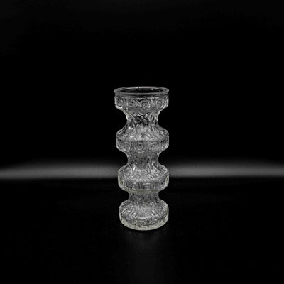 Vase vintage en verre texturé par Oberglas