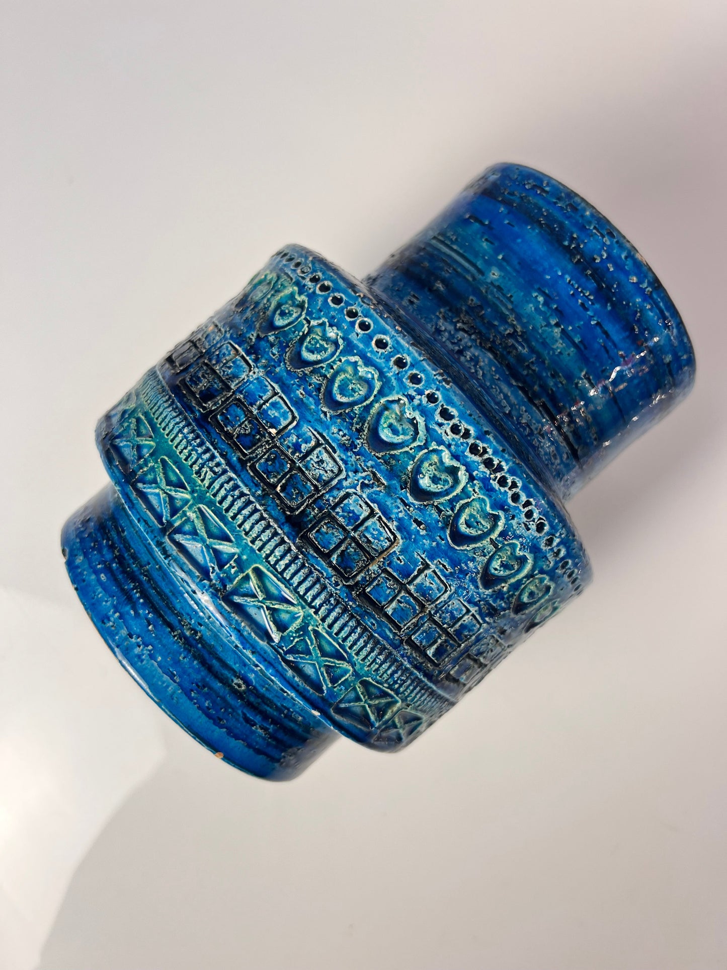 Vintage Vase "Rimini Blu" von Aldo Londi für Bitossi