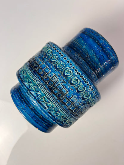 Vintage Vase "Rimini Blu" von Aldo Londi für Bitossi
