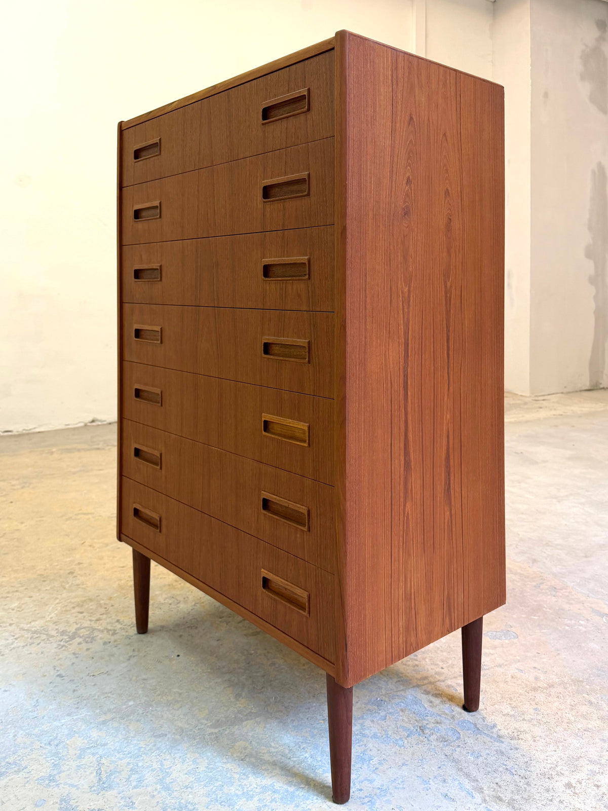 Vintage Kommode aus Teak, Dänemark, 7 Schubladen