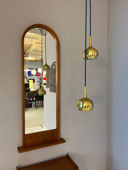 Vintage Hängelampe Messing von Hans-Agne Jokobsson