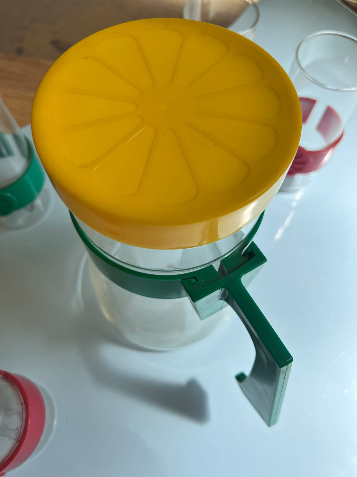 Carafe et verre vintage Schott Jena années 70, lot de 6