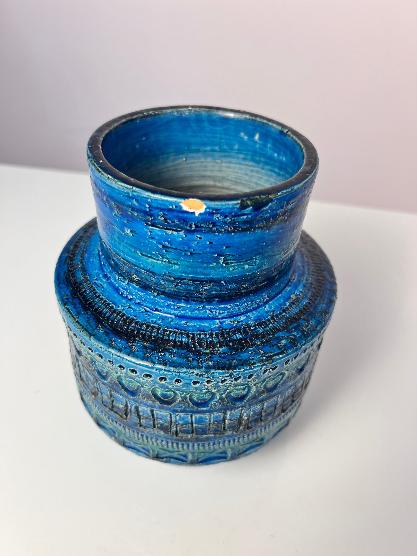Vintage Vase "Rimini Blu" von Aldo Londi für Bitossi