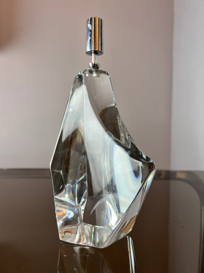 Vintage Kerzenständer Iceberg Glas von Daum Nancy