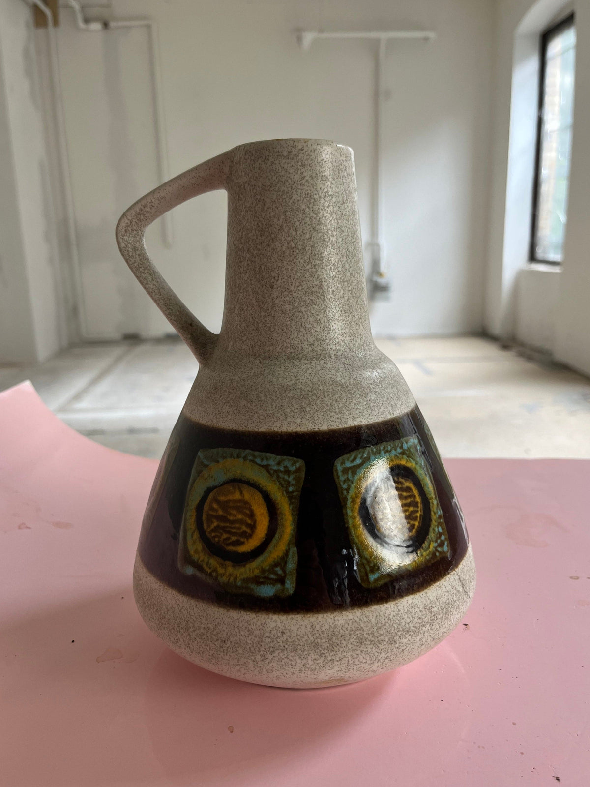 Vintage Vase 310-22 beige braun von Dümler und Breiden