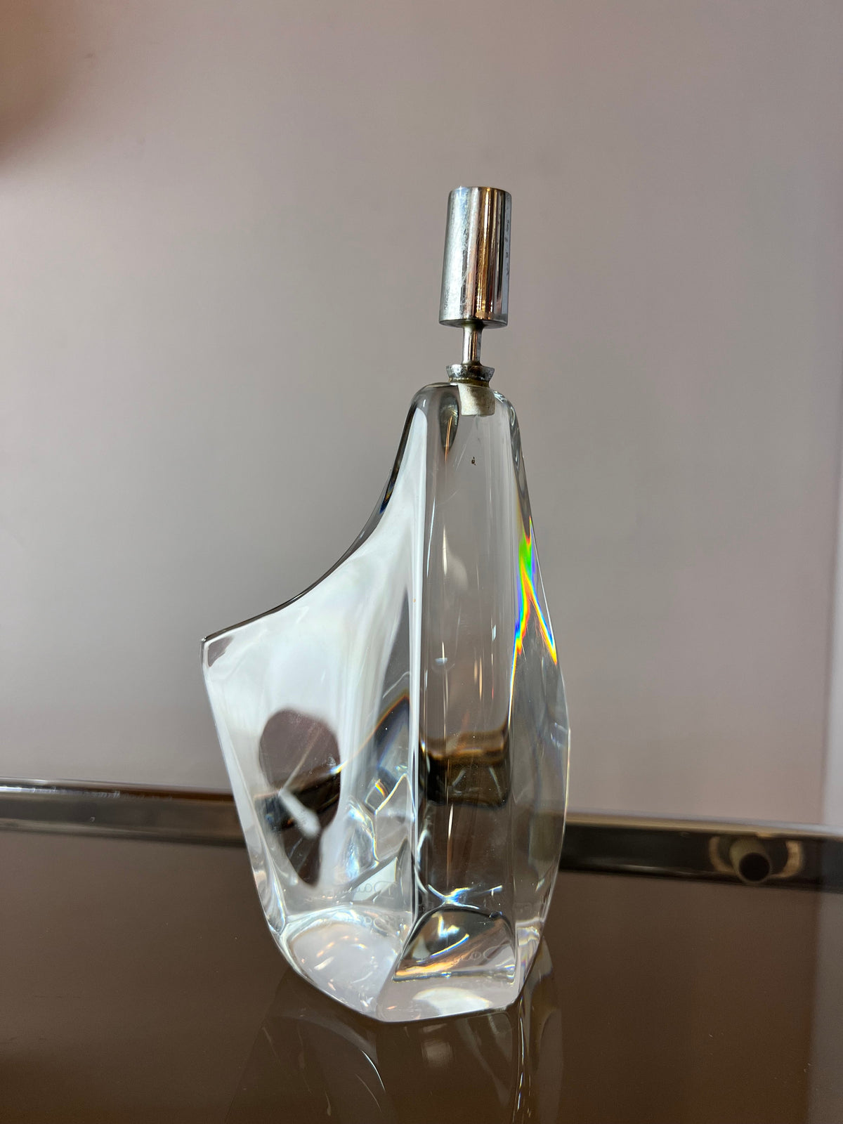 Vintage Kerzenständer Iceberg Glas von Daum Nancy