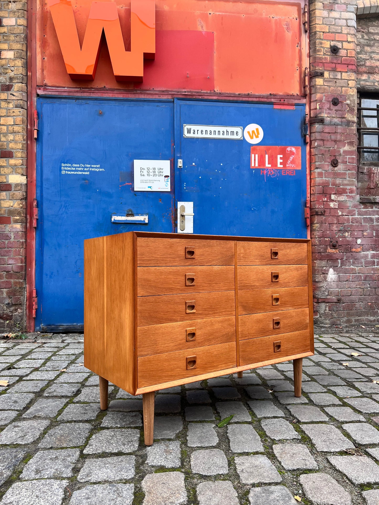 Vintage Doppelkommode Eiche von Brouer Møbelfabrik