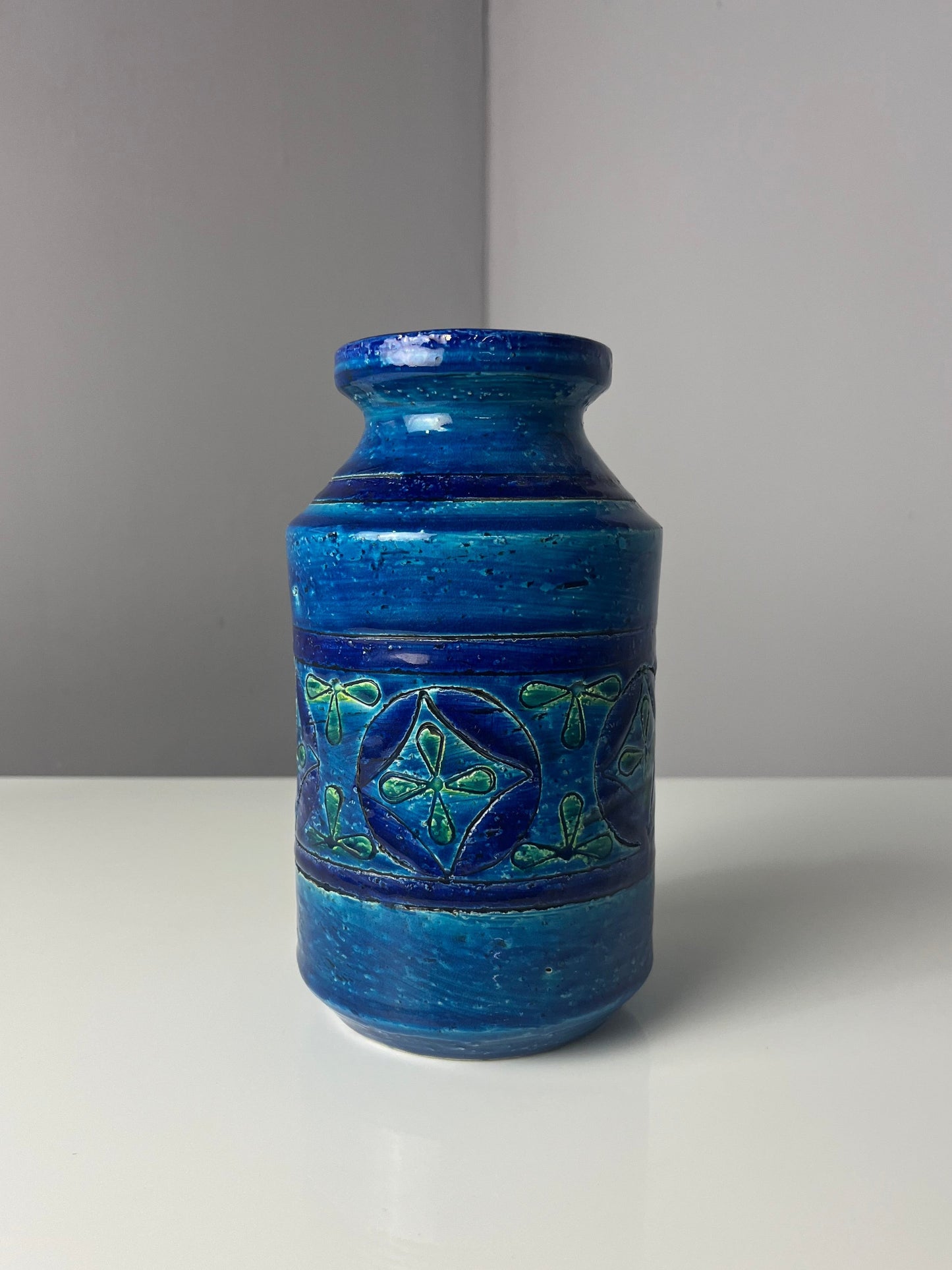 Vintage Vase Azul Rimini von Aldo Londi für Bitossi