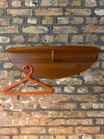 Vintage Garderobe Halbrund Teak von Lysgaard Møbler