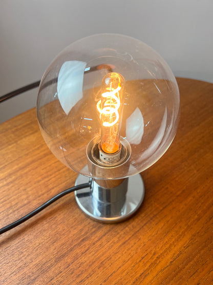 Vintage Tischlampe Big Globe Chrom von Motoko Ishii für STAFF