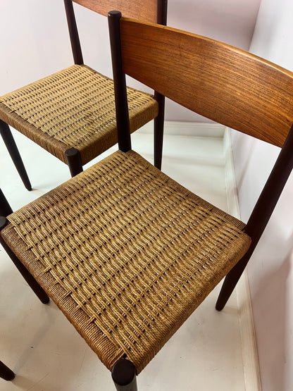 Vintage Stuhl Teak von Poul Volther für Frem Rojle Set von 4