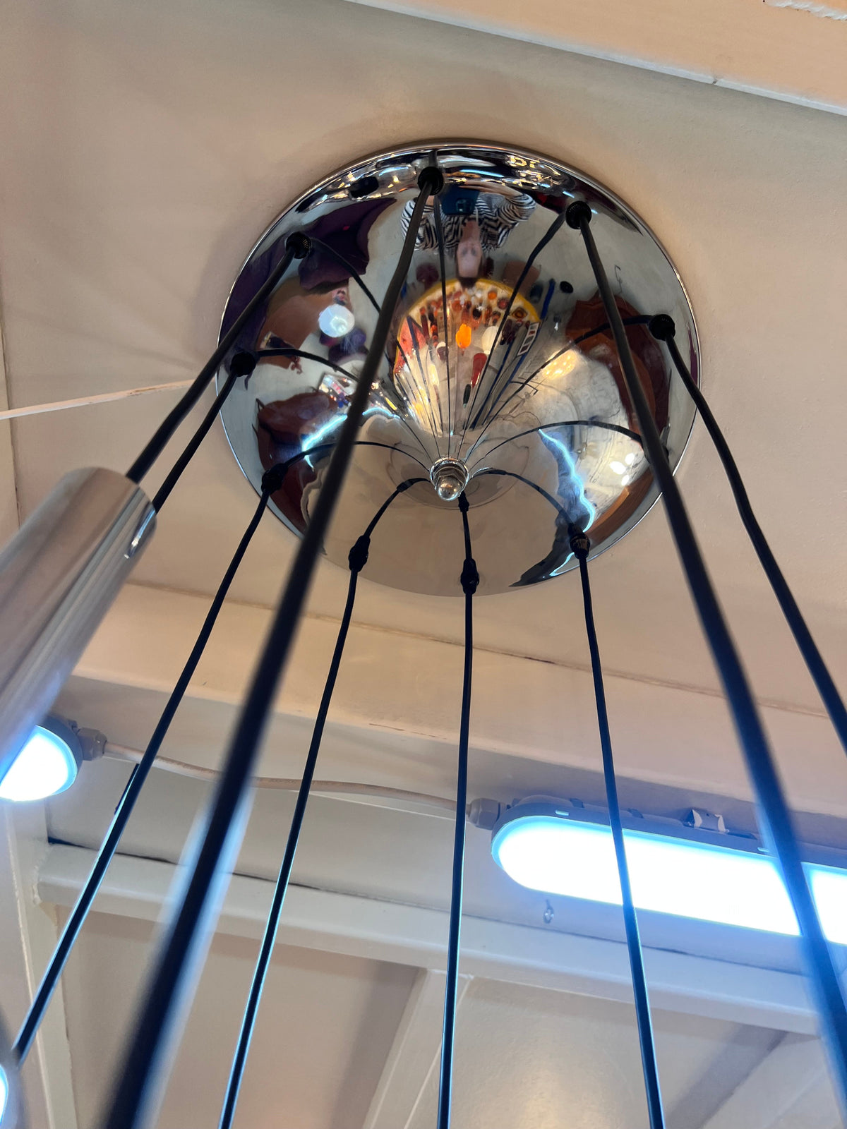 Vintage Kaskadenlampe Chrom von STAFF