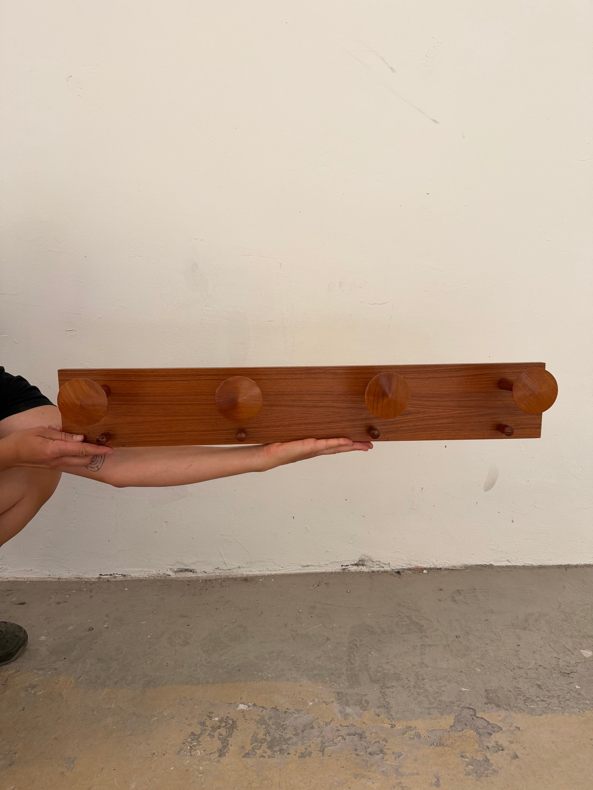 Vintage Garderobe aus Teak, Dänemark 60er Jahre