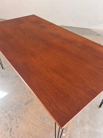 Vintage Esstisch Teak mit originalen Hairpin Legs