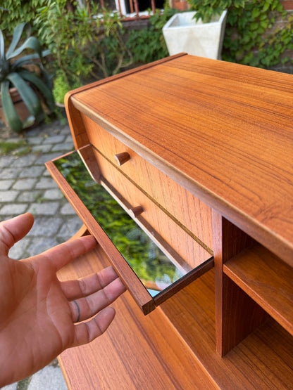 Vintage Sekretär Teak mit Spiegel aus Dänemark