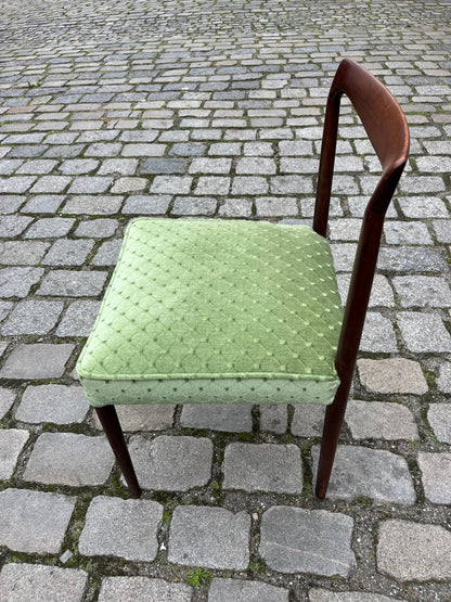 4x upholstered chair green rosewood